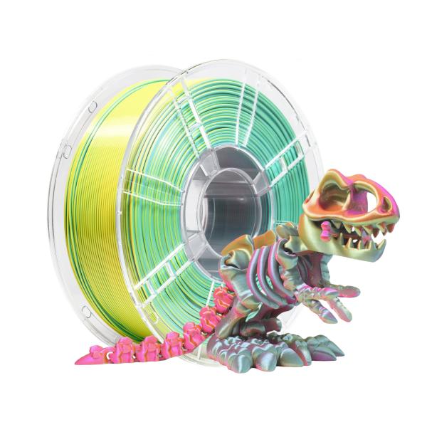 PLA Filament Net Weight 1kg 3D Printer Silk Tri-Color Gold Green Purple 3d Printign Filament