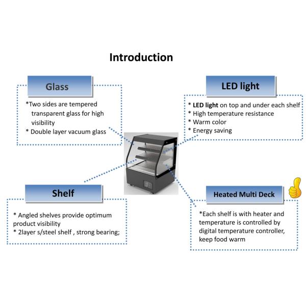 Self Service Open Merchadiser Warmet & Chiller Grab & Go Digital Controller R290 For Cold