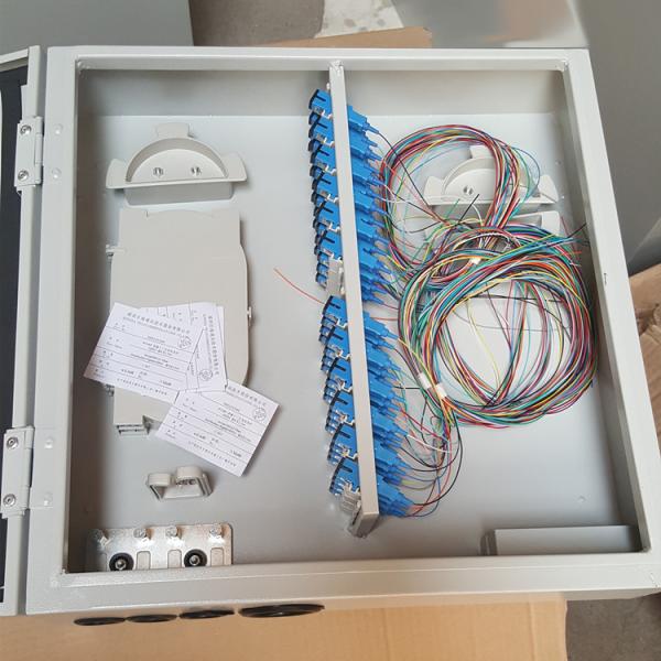 72 Cores SC Simplex Outdoor Wallmount Polemount Metallic Fiber Optic Distribution Box FTTH