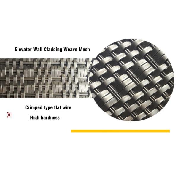 Stainless Steel Woven Wire Fabric , Decorative Architectural Rigid Mesh Facade