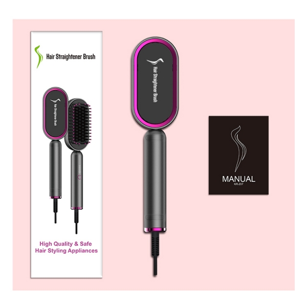 Женские керамические горячие расчески, многофункциональная расческа для укладки, стайлер для волос, электрическая щетка для выпрямления волос, щипцы для завивки