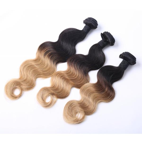 Doulde Drawn Blonde Hair Color Silky Straight Brazilian Hair Extension