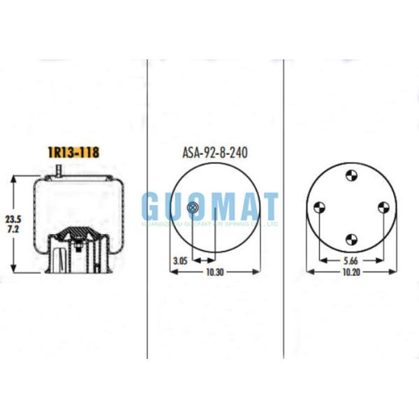 W01-358-9580 Firestone Truck Air Ride Suspension 4884N1P02 Contitech Trailer Air Spring Bag