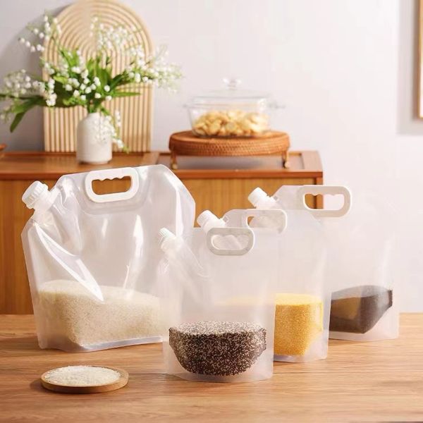 MOQ 100pcs  Transparent Heat Resistant Stand Pouch Spout Top for Food Grade Beverage Olive Oil Grain Storage 100-500ml Recycled