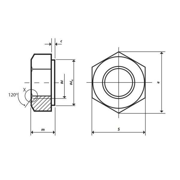 A563M-10S M64 M90 Heavy Hex Nuts For ASTM A325M Bolts BLACK ZP YZP