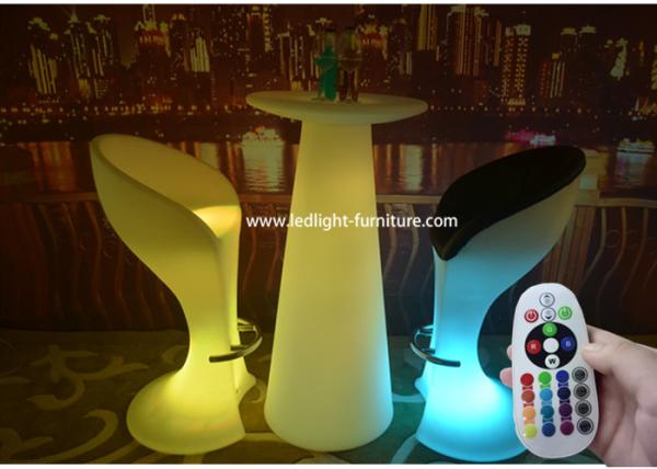 Multi Colors LED Patio Furniture / Remote Control Light Up Outdoor Furniture