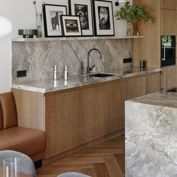 Manufacturer Customized Modern Flat Panel Modern Designs Wood Veneer Kitchen Cabinets For Builder