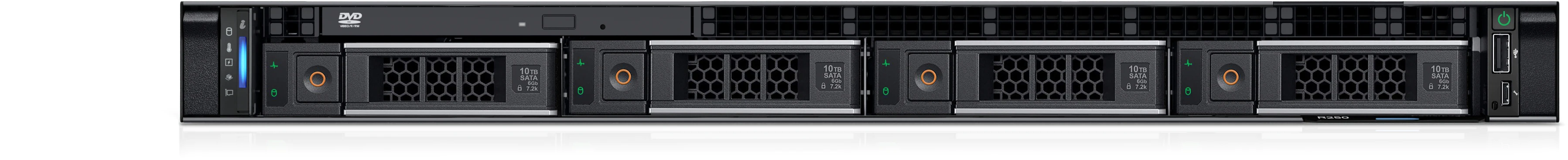 Сервер шкафа PowerEdge R250 сервера 16GB UDIMM 1U Dell Poweredge