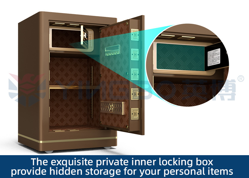 Business Security Safe Box with Biometric Fingerprint Lock Large Capacity Steel Safe for Office Cash & Document Storage