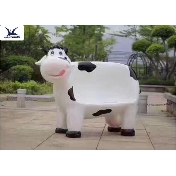 Shopping Mall Indoor 2 Meters Long Fiberglass Cartoon Animals Shape Seat Statues
