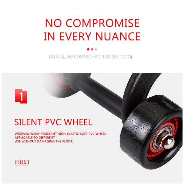 Portable Strong Grip Abdominal Trainer Roller Home Fitness Exercise Equipment