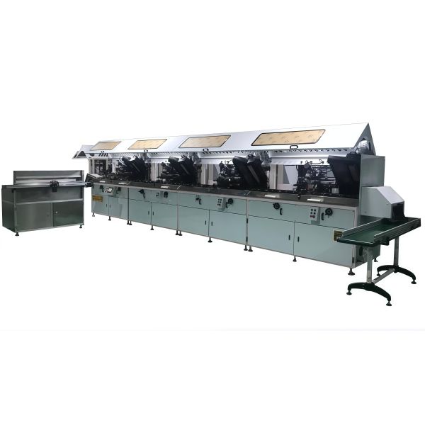PLC Intelligent Arc Automatic Screen Printing Machine For Glass Metal Plastic Containers