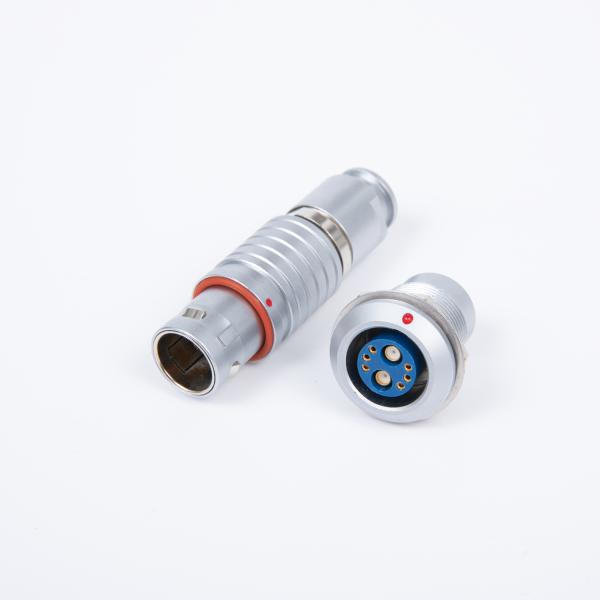 BEXKOM B series Brass Chrome Plated Circular Connector with Gold Plated Contacts IP50 to IP68 Waterproof Push Pull Locking EMC shielding salt fog corrosion and vibration harsh environment used