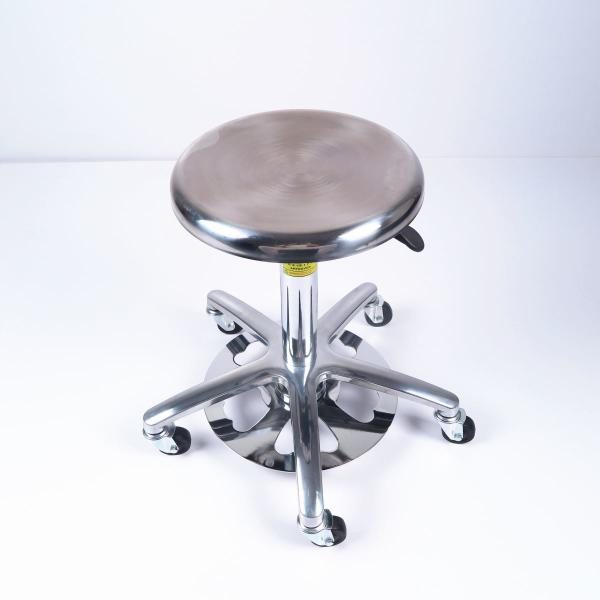Stainless Steel Ergonomic Workbench Chairs 5 Star Aluminum Alloy Base