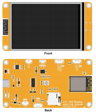 YBR028EGE-Q1 2.8-inch TN  TFT ESP32 Development Board with WiFi and Bluetooth and 240x320 Resolution Smart Display Screen
