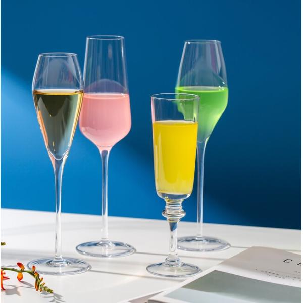 11 Oz Wine Long Stem Crystal Tulip Champagne Flutes Glass Transparent Mouth Blown
