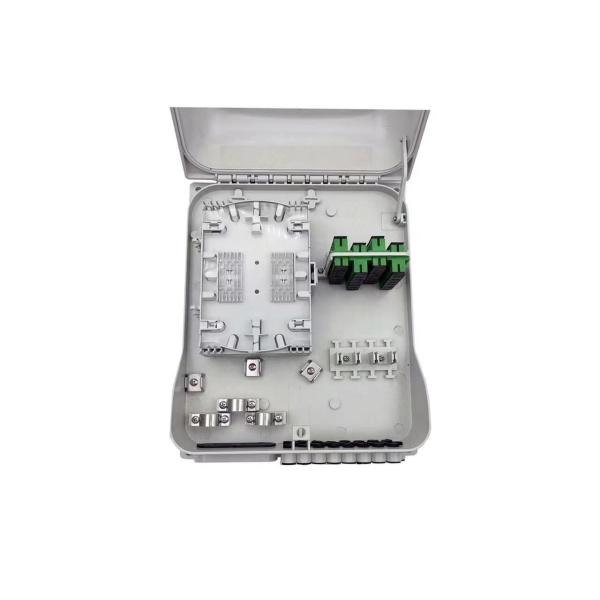 Fiber Optic Equipment FTTH Product Waterproof 24 Core Terminal White Box IP65 Wall Method