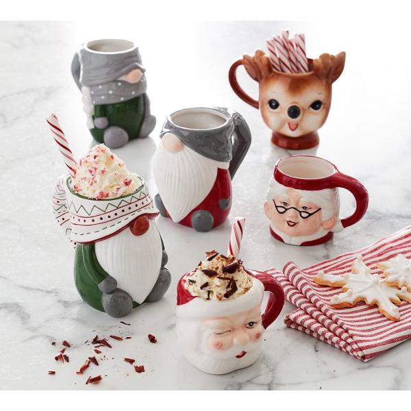 кружки молока 12oz 350ml керамические вручают крася сброс 3D для рождества праздничного