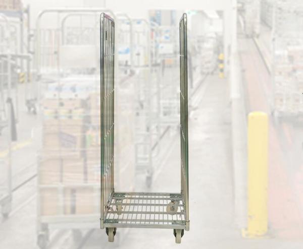Nesting Metal Cage Trolley Colorful Powder Coating Rolling Cage Cart
