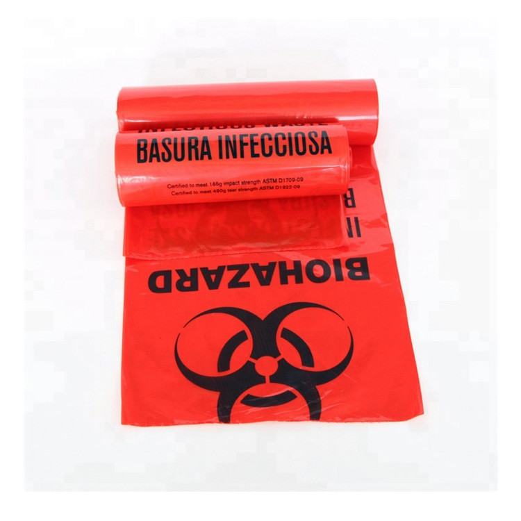 Польза дома престарелых крена мешка для мусора Biohazard 24 x 31in пластиковая красная