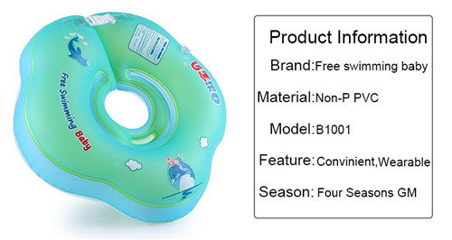 Infant Swim Ring Kids Swimming Pool Accessories Circle Bathing Float Inflatable Raft Neck Rings