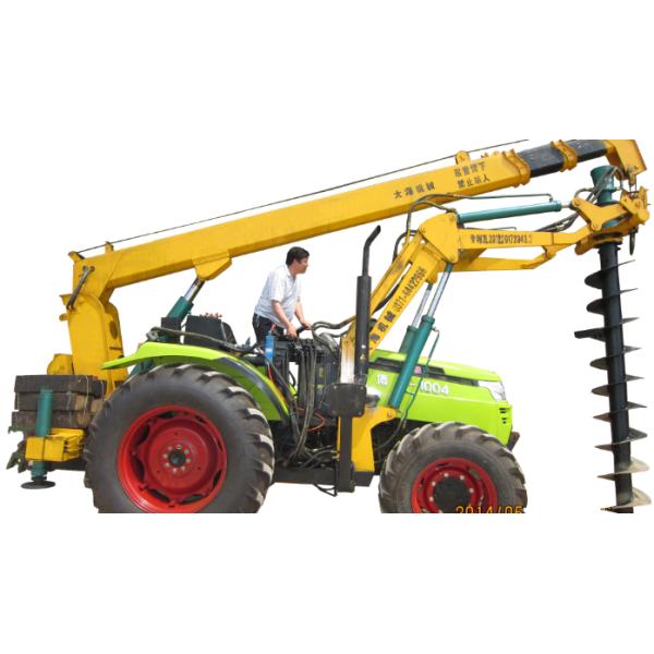 100HP 8 Ton Tractor Crane Tower Erection Tools With Earth Auger
