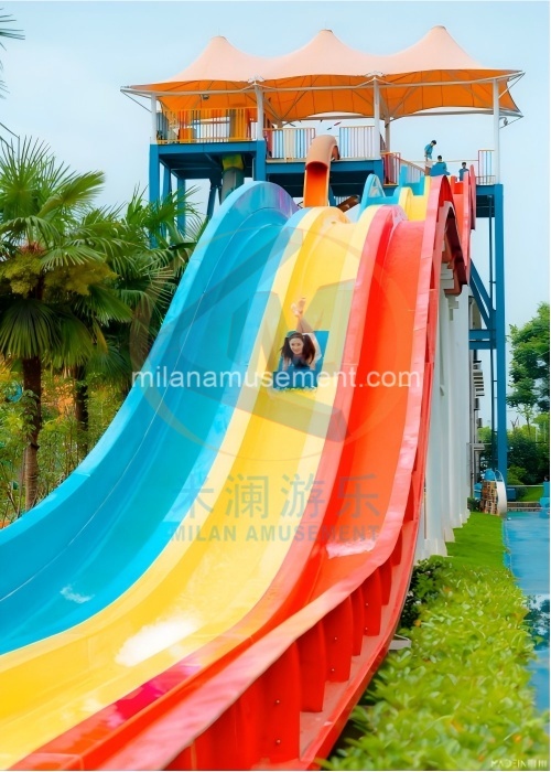 Water Body Racer Slide 12m/15m Height Platform Water Slide
