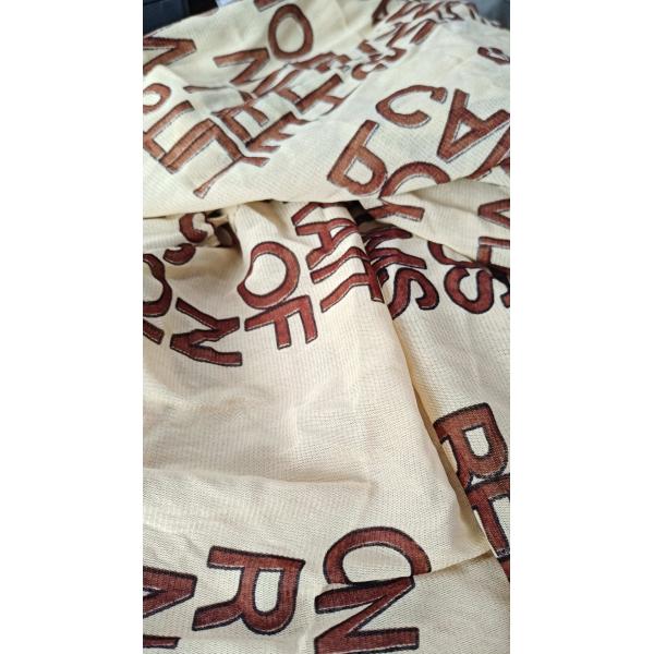 Leafy Letter Printed Lace Fabric For Effect High Quality Special Design Evening Dresses