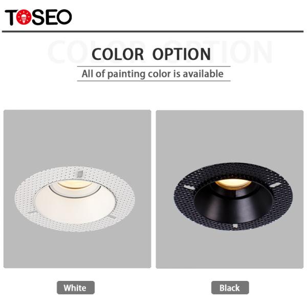 Black Anti Glare Trimless Recessed Downlights 7W For Living Room / Bedroom