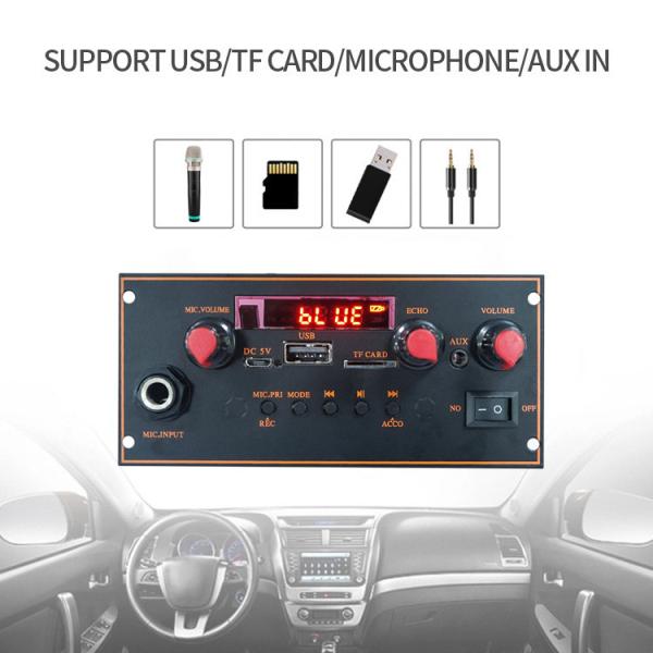 2x10W 3.7V True Stereo Bt Trolley Stereo carte mère MP3 décodeur Amplificateur carte avec fonction de microphone