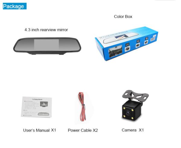 4.3 Inch LCD Car Monitor for Rear View Mirror