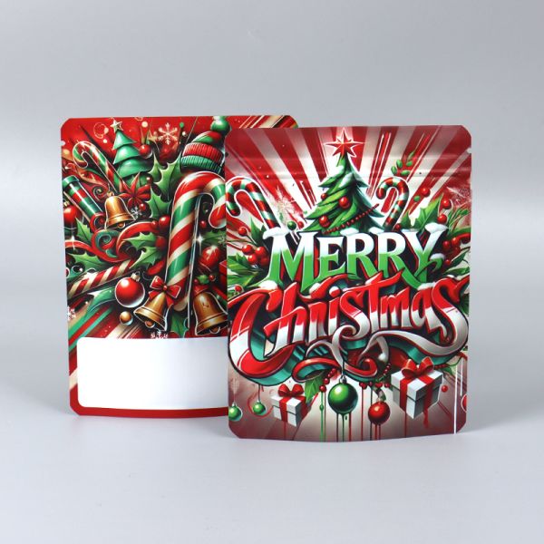 Zhhihe 3.5g Capacity Resealable Mylar Bag Stand Up Pouch With Food Grade Virgin Composite Materials