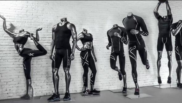 Black Male / Female Sport Shop Display Mannequin For Gym Suits Display