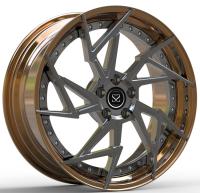 Staggered 2 Piece Forged Rims Wheels Barrel Bronze Center Gun Metal For Alfa Romeo