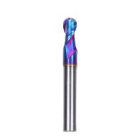 75 mm Longueur totale HRC 65 R12*30*12 Dia TiAISiN enduit de 2 flûtes Coupeuse à bille de carbure avec option de personnalisation