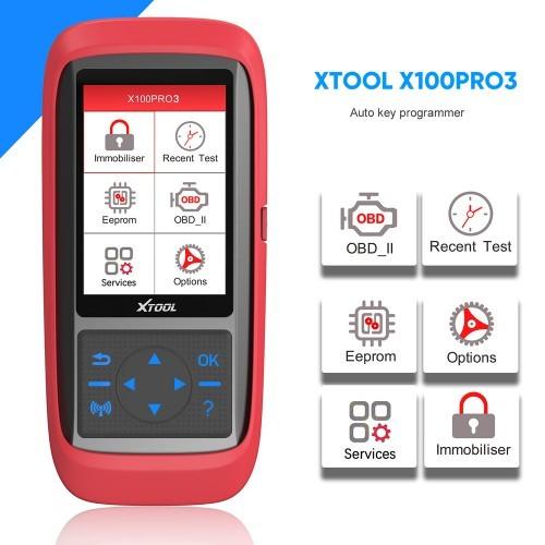 XTOOL X100 Pro3 Programador de llaves automáticas profesionales Añadir EPB, ABS, TPS Reiniciar funciones Actualización gratuita Vida útil