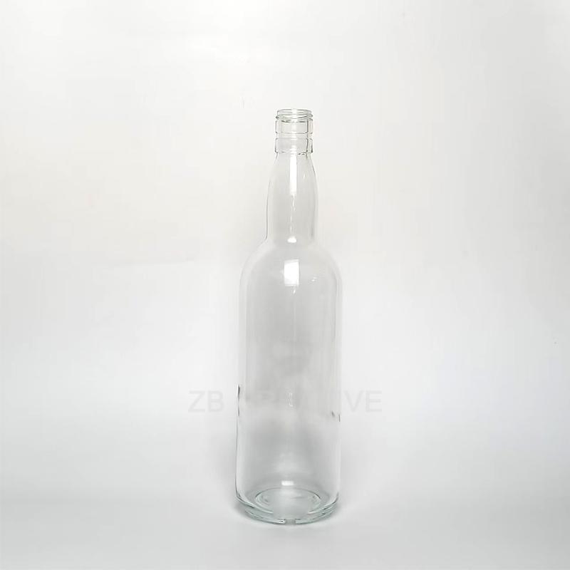 Screw Top Custom Vodka Bottle 520g 750ml High White Clear Glass Alcohol Bottles