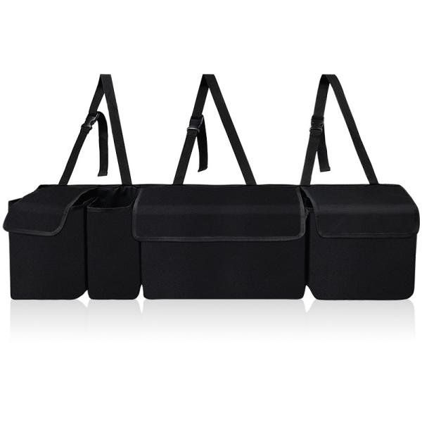 Insulated Grocery Tote Car Trunk Organizer With Cooler Bag Tote Padded Lid