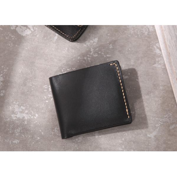 Yellow Bifold Wallet Vegetable Tanned Genuine Leather Wallets for Men