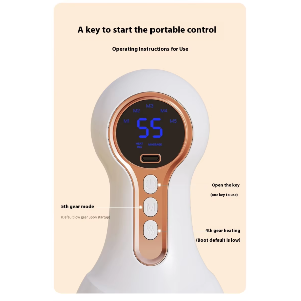 Professional Electric Bian Stone Heating Massage Device for Abdominal Care Digestive Support Thermal Therapy OEM Manufacturer