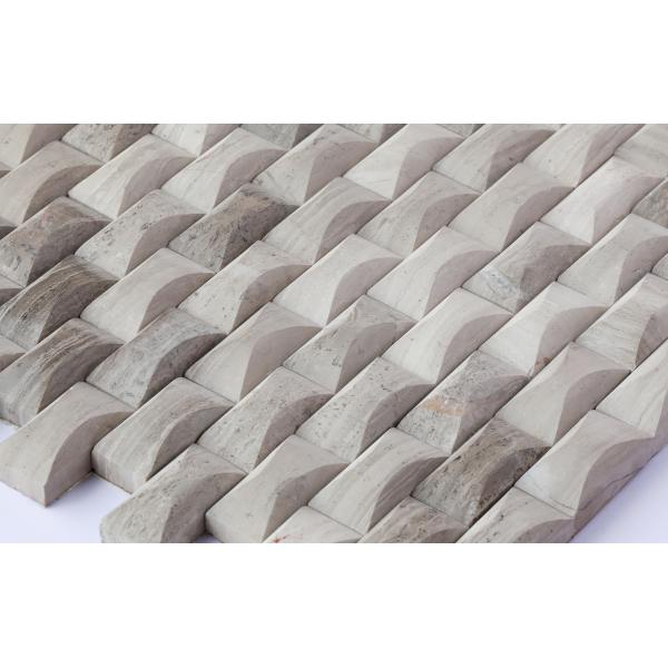 Waterproof And Anti-Slip Beige 300x300mm Natural Stone Mosaic For Decoration And Building