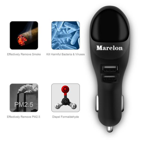 Intelligent LED USB Car Charger Air Freshener 103 Mm X 33 Mm X 32 Mm Size