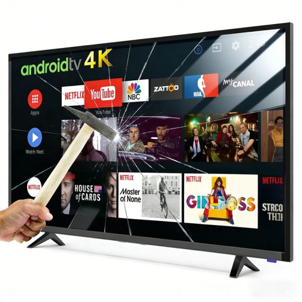 Tempered Glass Tv 55 Inch 4K Ultra HD LED Tv Television Explosion-proof 65 Inch Smart Tv