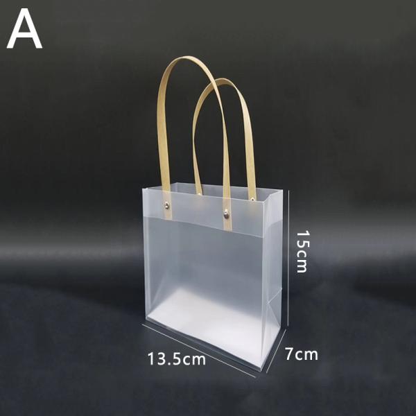 Frosted PP Bags Plastic Gift Bags With Handles Translucent Tote Gift Wrapping Flower Package Decoration Supplies