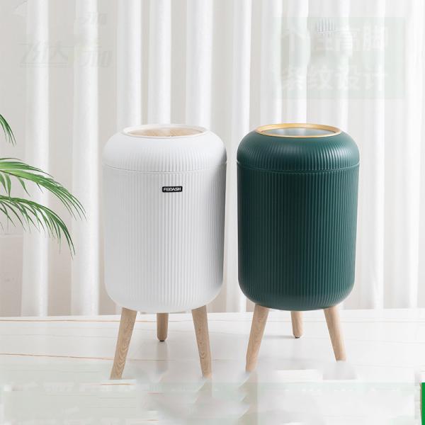 Large Kitchen Household Bathroom with Lid Creative Living Room Tall Kitchen Plastic Trash Can