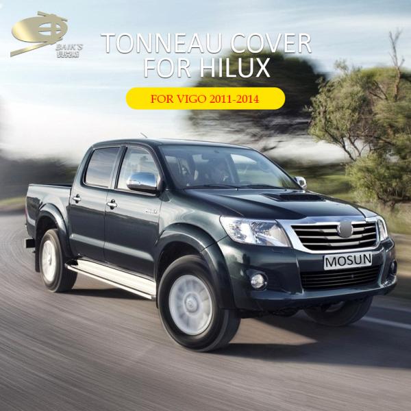 Matte Black Car Tonneau Cover For Toyota Hilux Vigo 2011-2014