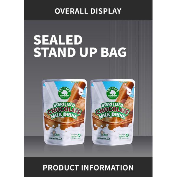 OEM ODM Plastic Aluminum Foil Stand Up Garment Packaging Bag Sealed Packaging Bag For Milk