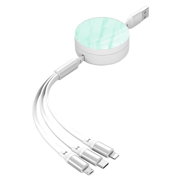 Customized Multi Function Charging Cable TPE 66W 3 In 1 USB Charging Cable  2A / 3A