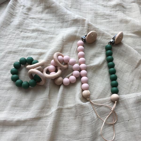 Подгонянный браслет шарика прорезывания зубов силикона для младенческой игры детей младенца