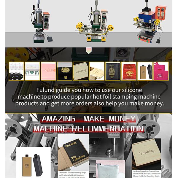 Машина горячей фольги DIY штемпелюя для кожаный выбивая бронзировать